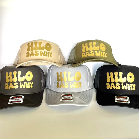 "Hilo das why Retro" Trucker Hats