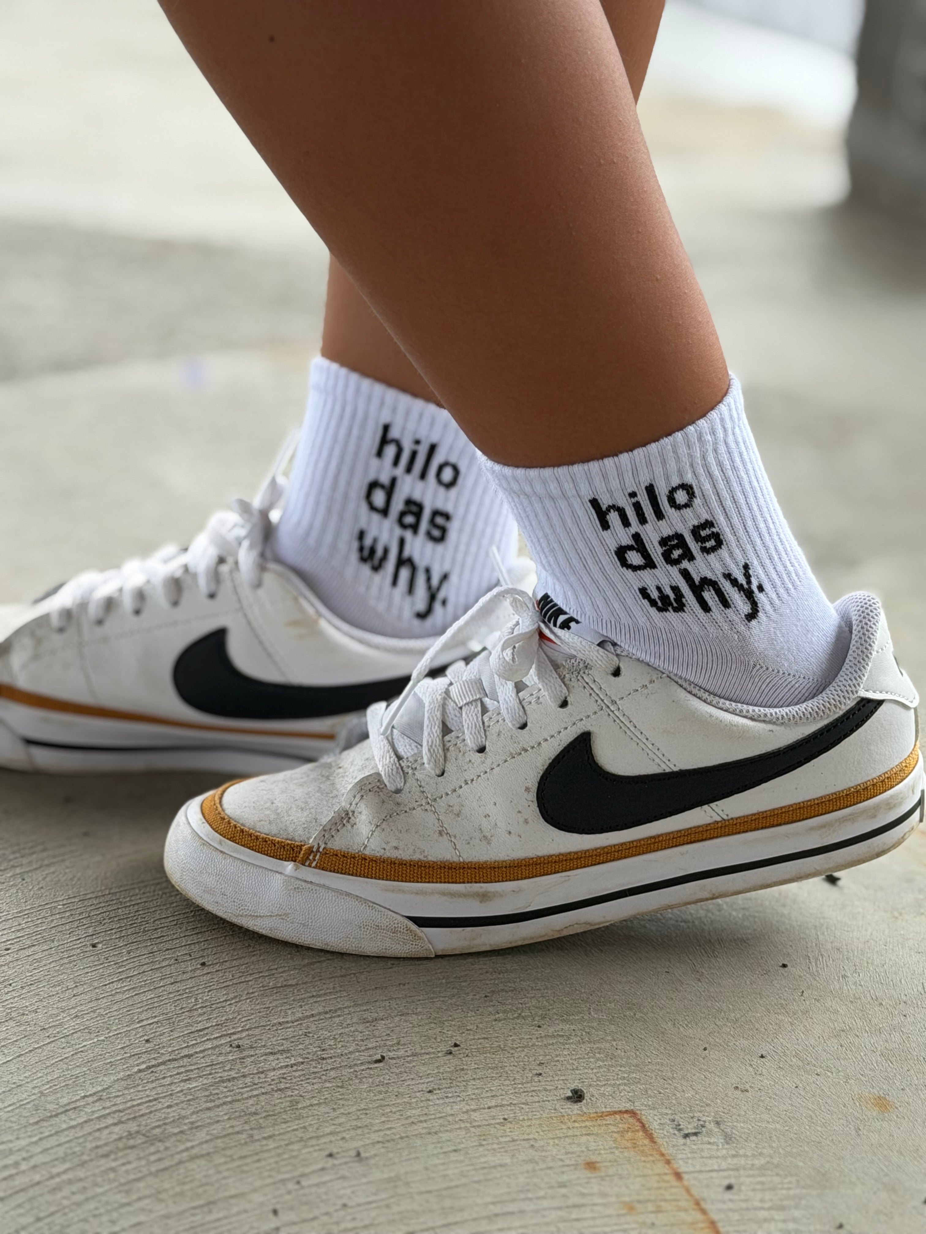 "Hilo das why" OG socks (Youth + Adult)