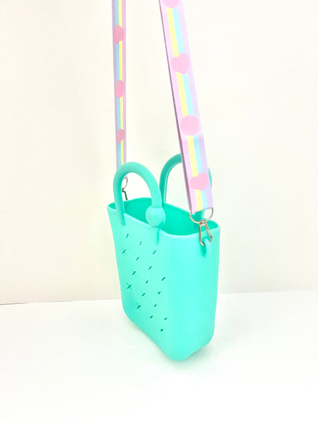Mini silicone crossbody croc charm bag