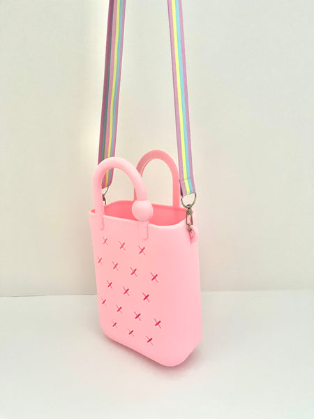 Mini silicone crossbody croc charm bag