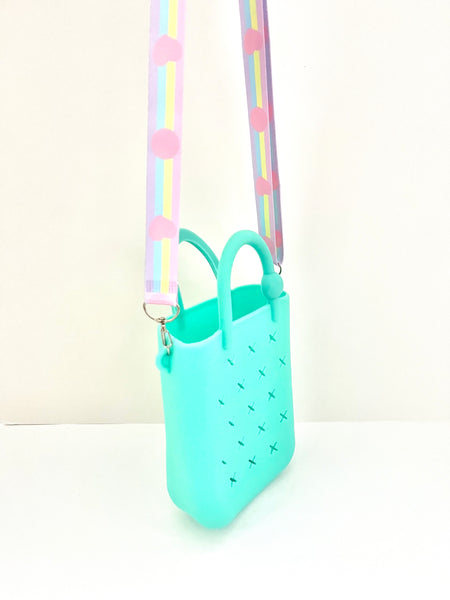 Mini silicone crossbody croc charm bag