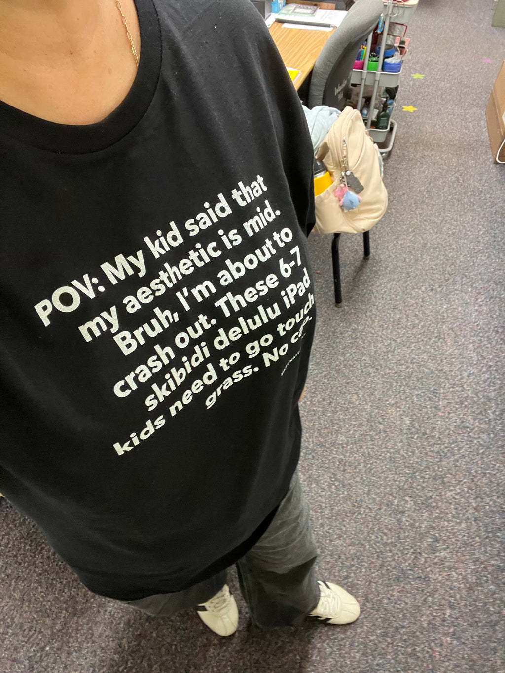 "POV: Go touch grass" (Adult Tee)