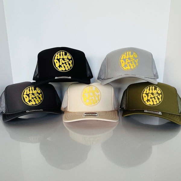 "Hilo das why - Circle" Trucker Hats