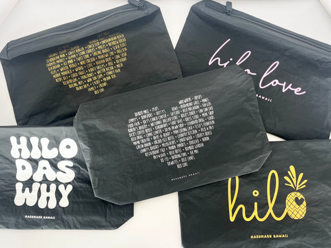 "Hilo" Tyvek Zippered Pouch Bag