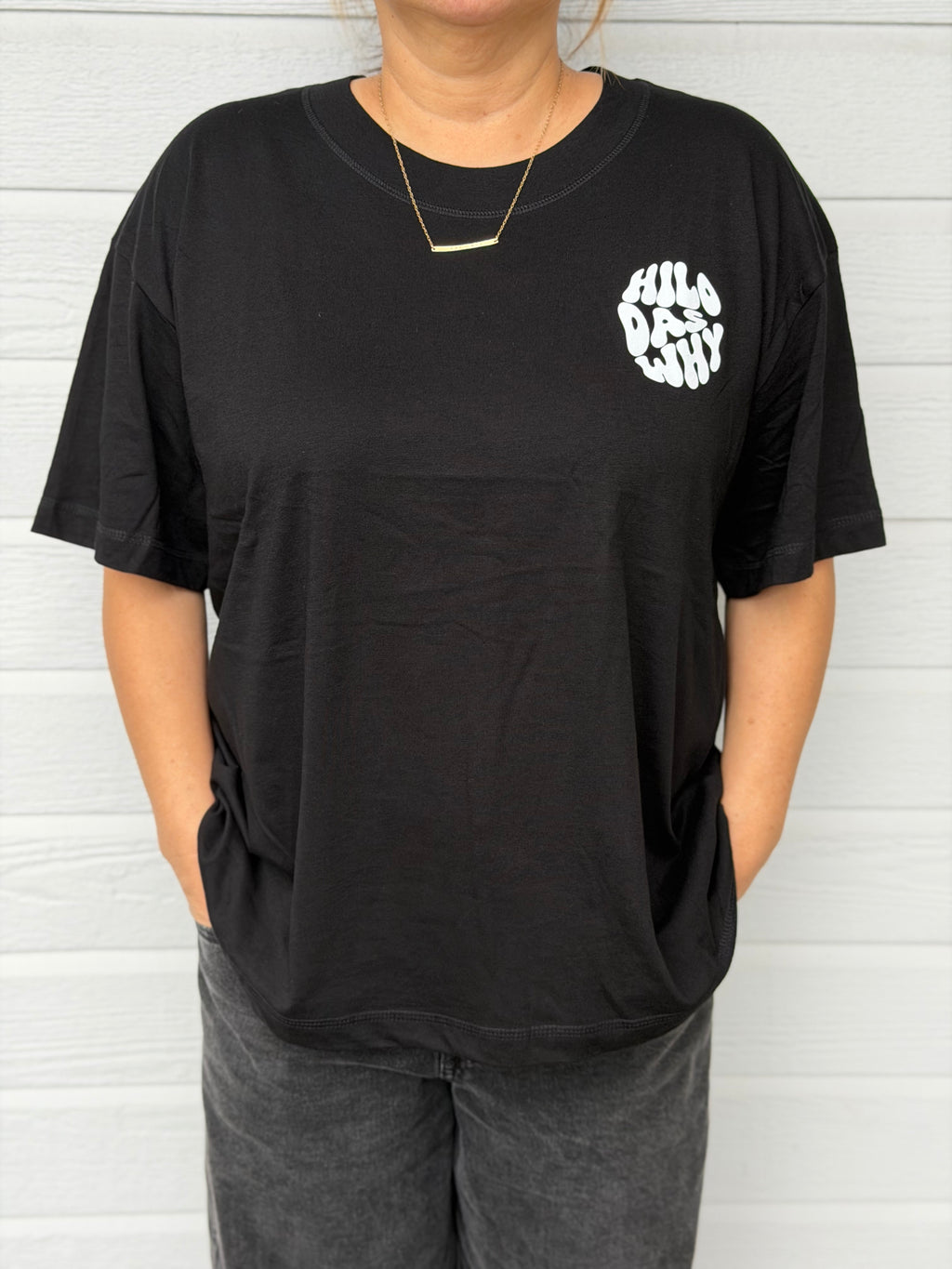"Hilo das why" - Circle/Big Island (Women's Boxy Tee)