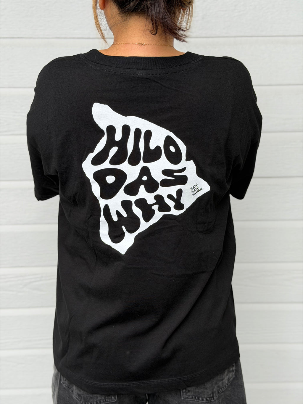 "Hilo das why" - Circle/Big Island (Women's Boxy Tee)