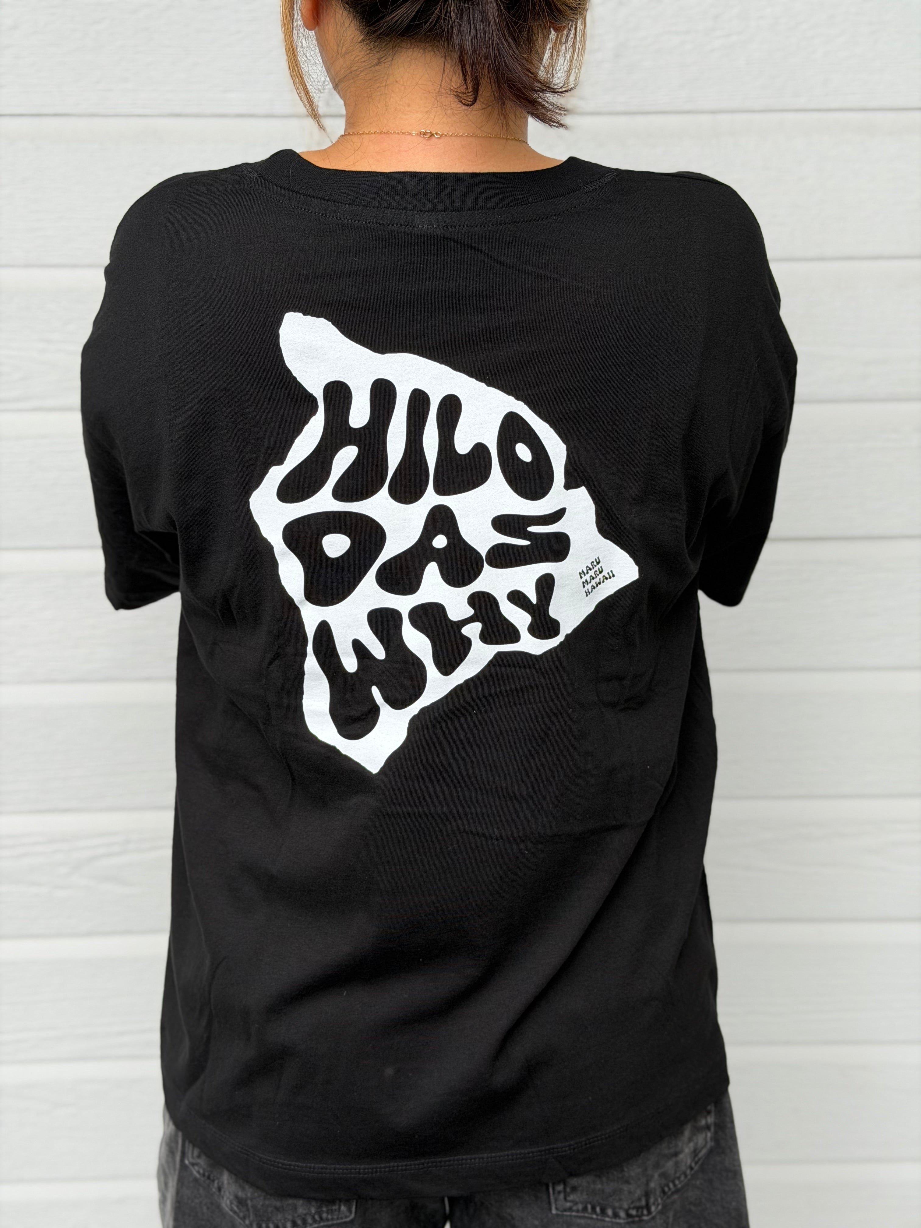 "Hilo das why" - Circle/Big Island (Women's Boxy Tee)