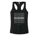 "Hilo das why on REPEAT" (Women's Racerback Tank)